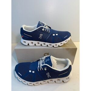 .654 On Cloud, Denim/White, Womens Running Shoes-US 7.5 Womens